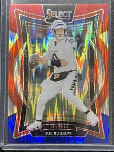 2024 Panini Select #39 Joe Burrow Red & Blue Prizm Shock Cincinnati Bengals - Bild 1 von 2