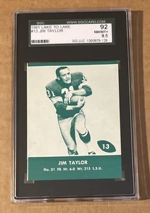1961 Lake to Lake Packers #13 Jim Taylor SGC 8.5 - Picture 1 of 2