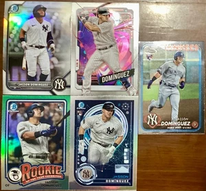Topps and Bowman Chrome Jasson Dominguez 5 Rookie Card Lot New York Yankees RC ⚾ - Picture 1 of 3