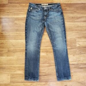 Big Star Women's Size 30L LONG Hazel Curvy Fit Cropped Low Rise Dark Wash Jeans