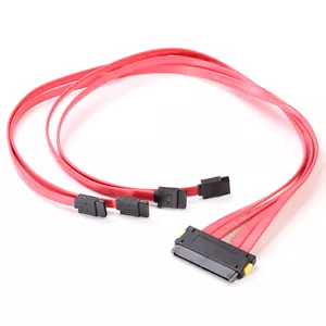 Internal SFF-8484 mini SAS 32Pin to 7Pin 4 SATA Data Cable Plane Controller Cord - Picture 1 of 5