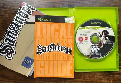 Grand Theft Auto San Andreas XBOX Complete + poster of the MAP - Image 1 of 3