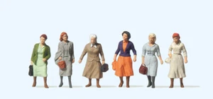 Preiser 14085 Female Commuters (6) Standard Figure Set HO - Picture 1 of 1