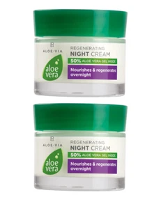 LR Aloe VIA Aloe Vera Regenerierende Nachtcreme Night Cream 2x 50ml - Bild 1 von 2
