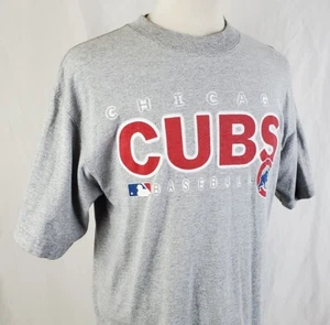 T-Shirt Chicago Cubs Collezione Majestic Diamond Medium Grigio Crew, MLB Vintage - Foto 1 di 8