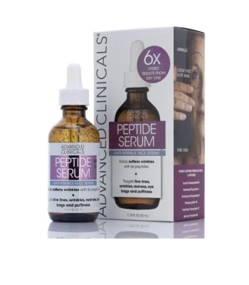  Advanced Clinicals PEPTIDE Anti Wrinkle Face SERUM 1.75 Fl Oz (52 mL) NIB - Image 1 of 4