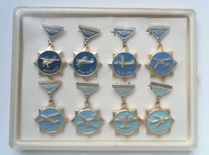 Insignias de Aeroflot aviones de los años 1940-1960 conjunto de insignias soviéticas en estuche  - Imagen 1 de 6