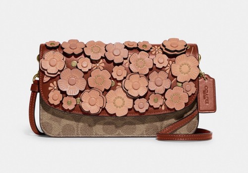 ☂️?Tracolla Coach Signature Tea Rose Hayden Ran Rust Multi C8565