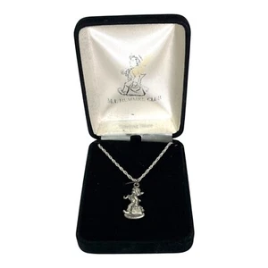 1990 Goebel Hummel Club Sterling Silver Pendant Necklace Merry Little Wanderer - Picture 1 of 7