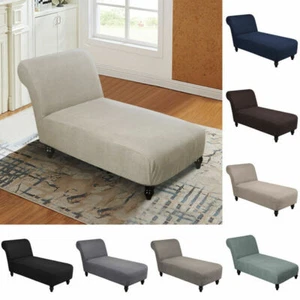 Chaise Lounge Slipcover Stretch Armless Sofa Slip Cover Furniture Protector - Picture 1 of 61