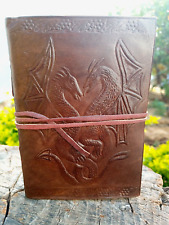 Diary Various size Fairtrade Leather Paper Dragon Fire Embossed Notebook Journal