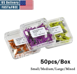 50pc Dental Matrix Fender Wedges Prep Interproximal Metal Diastema Wedge w Guard - Picture 1 of 8
