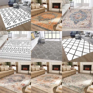 Big Size Floor Carpet Rug Mat Non Slip Hallway Bedroom Living Room Xmas - Picture 1 of 12