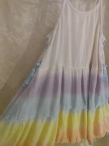 Justice Rainbow Ombre Cover Up Girl's Size 6 Beach Dress Swimsuit Cover Up - Picture 1 of 3