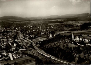 LORCH im Remstal Ansichtskarte Luftbild Luftaufnahme Postkarte ungelaufen ~1960 - Bild 1 von 2