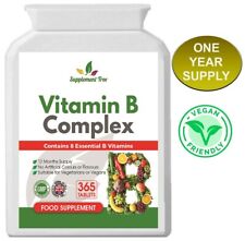 Vitamin B Complex (365 Tablets) With B1, B2, B3, B5, B6, B12, Biotin, Folic acid