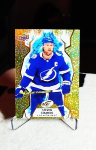 21/22 UD ICE STEVEN STAMKOS #75 GOLD SP PARRALEL TAMPA BAY LIGHTNING 
