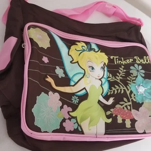 Disney Tinker Bell Tasche 13"X15"X4" ca. braun rosa Riemen einige glitzernde Design  - Bild 1 von 12