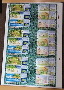 Vintage 90er Jahre Pokémon Südinseln ungeschnittener Ordner Kunstblatt Pokemon TCG selten - Bild 1 von 9