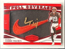 2023 Plates & Patches Cedric Tillman Full Coverage Rookie NIKE Patch Auto #1/5