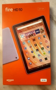 Amazon Fire HD 10 Tablet, 13th gen - 2023, 10.1", 64 GB, Lilac NEW UNOPENED BOX - Picture 1 of 5
