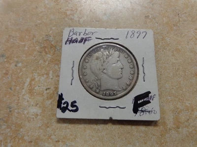 1897 Philadelphia Mint Silver Barber Half Dollar - Image 1 of 2