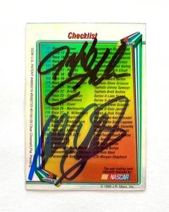 Dale Earnhardt & Jeff Gordon NASCAR 1995 Maxx Clear Chrome Autographed Signed - Picture 1 of 5
