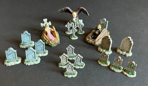 Lemax Coffins Tombstones Vulture Zombies 19 Stück Lot Spooky Town Halloween Village - Bild 1 von 12