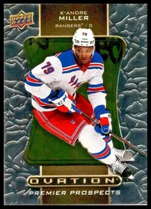 2020-21 UD Ovation Standing Ovation #O43 K'Andre Miller New York Rangers/50 - Picture 1 of 2