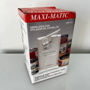 NOS Vintage Maxi-Matic Electric Can Opener w/ Knife Sharpener White RH-08 - Picture 1 of 7