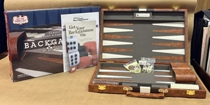 GET THE GAMES OUT CLASSIC STYLE BACKGAMMON AND CARRYING CASE NEW - Picture 1 of 2