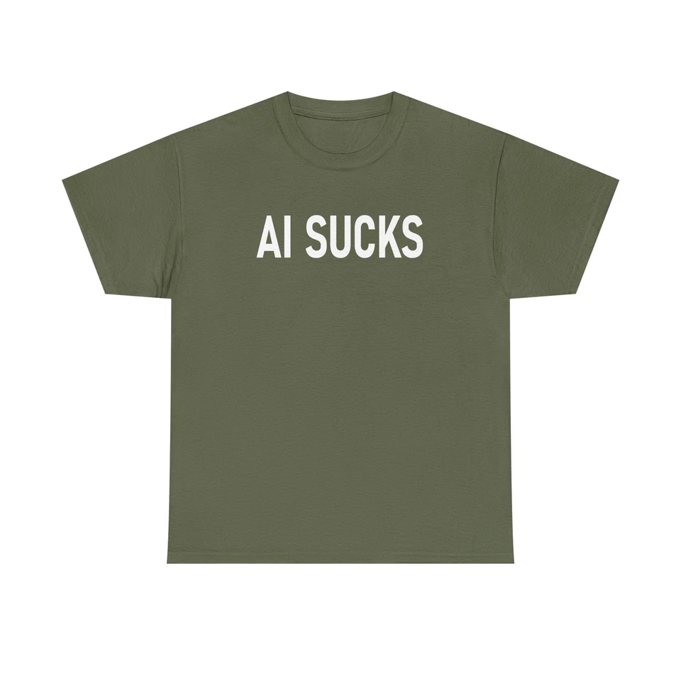 Camiseta AI Sucks Shirt Anti Inteligencia Artificial Foto 1 de 1