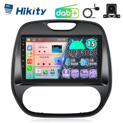 DAB+ 4+64G 8Core CarPlay Android Autoradio Für Renault Captur 2013-2019 GPS Navi - Bild 1 von 4