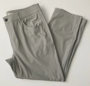 johnnie-O Cross Country Prep-Formance Pant 33W Quarry Gray Golf Travel Zip - Picture 1 of 14