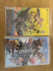 BATMAN FORTNITE ZERO POINT 1 + 2 with UNUSED CODES Sealed Polybags DC COMICS