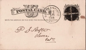 1879 US Postcard One Cent Discussing Coming Rains Cover Card Olema CA - Picture 1 of 2