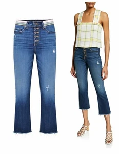VERONICA BEARD Carolyn Baby Boot Jeans with Tux Striped Waistband 26 BRAND NEW - Picture 1 of 4