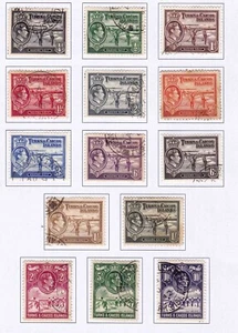 Turks and Caicos Islands 1938 14 values to 10/- complete (C326) - Picture 1 of 1