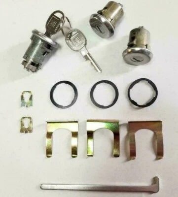 NEW 1971-1977 Chevrolet Vega & Pontiac Astre Door & Trunk Lock set with GM Keys - Image 1 of 2