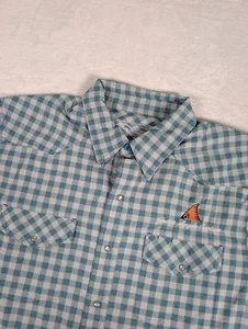 Gameguard Mahi Pearl Snap Shirt Mens Large Plaid Vented Fishing w/Logo - Picture 1 of 8