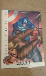 1996 X-Men: WOLVERINE VS CAPTAIN AMERICA - Marvel Comics NM FLEER Card #80 - Picture 1 of 2