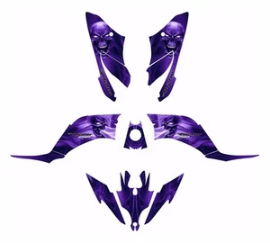 Yamaha Raptor 250 graphics by AMG 24 mil thick pliable racing vinyl #6666-PURPLE - Picture 1 of 2