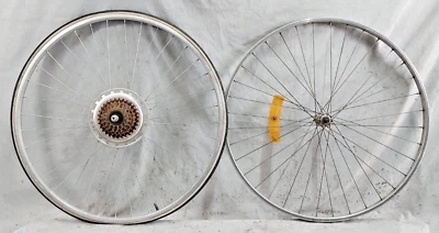Ukai Sunshine 27" Road Bike Wheel Set 6 Speed Freewheel OLW126/100 Fast Shipping - Image 1 of 4