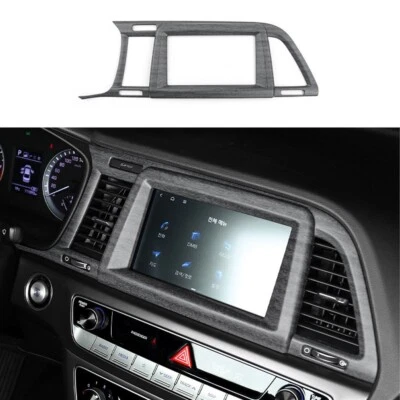 Wood Grain Display Navigation Screen Cover Trim For Hyundai Sonata 2016-2019 - Image 1 of 4