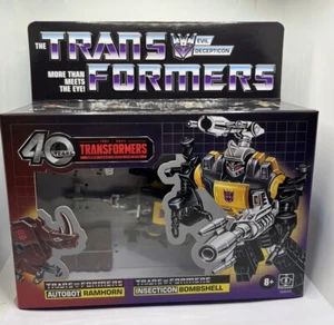 Transformers G1 Reissue 40th Anniversary Insecticon Bombshell & Autobot Ramhorn - Picture 1 of 2