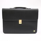Ys29a Givenchy Business Bag Document Briefcase Leather Black