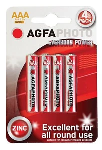 Batería Agfa Foto Cloruro de Zinc (Tipo AAA Cantidad 4) - Imagen 1 de 2