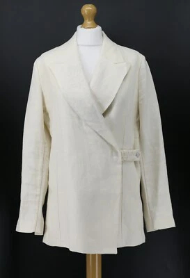 REMAIN BIRGER CHRISTENSEN VIVIE WOMENS BLAZER UK 8 WHITE LINEN RRP £240 AD - Image 1 of 4