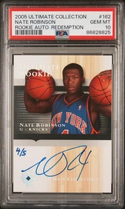 Camiseta deportiva Ultimate Nate Robinson 2005-06 Auto RC Redemption Platinum SP #4/5 PSA 10 - Imagen 1 de 2