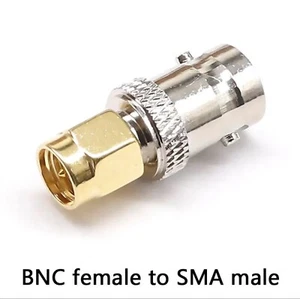 Adapter gniazdo BNC na wtyczkę SMA (BNC żeńskie na SMA męskie) - Zdjęcie 1 z 1